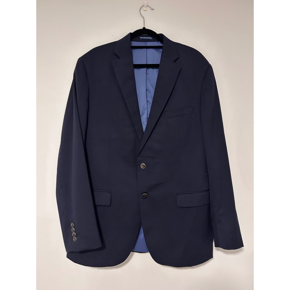 Hart Schaffner Marx Chicago Fit Navy Blue Wool Blazer Sport Coat Mens 46L Canada